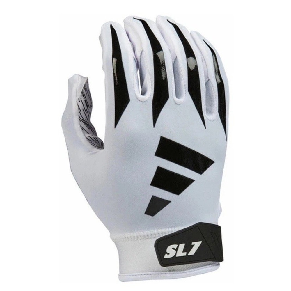 Adidas SL7 Scorchlight Receiver Football Gloves‎ White Black Size Large AF1886